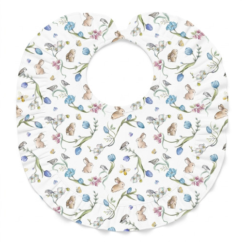 Нагрудник с рюшкой для девочки BIB006 BLOSSOM BLUE