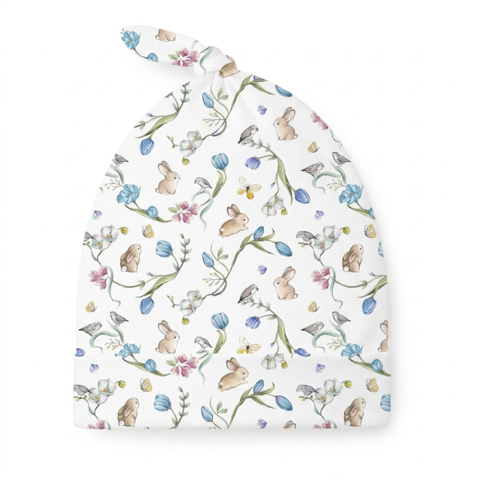 Шапочка з вузликом з бавовни Supima H003 BLOSSOM BLUE