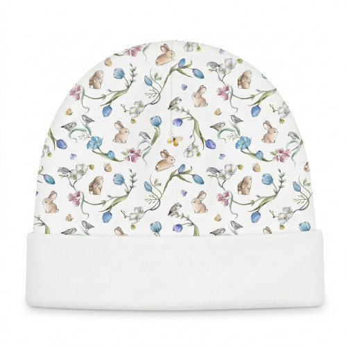Детская шапочка с отворотом H004  BLOSSOM BLUE
