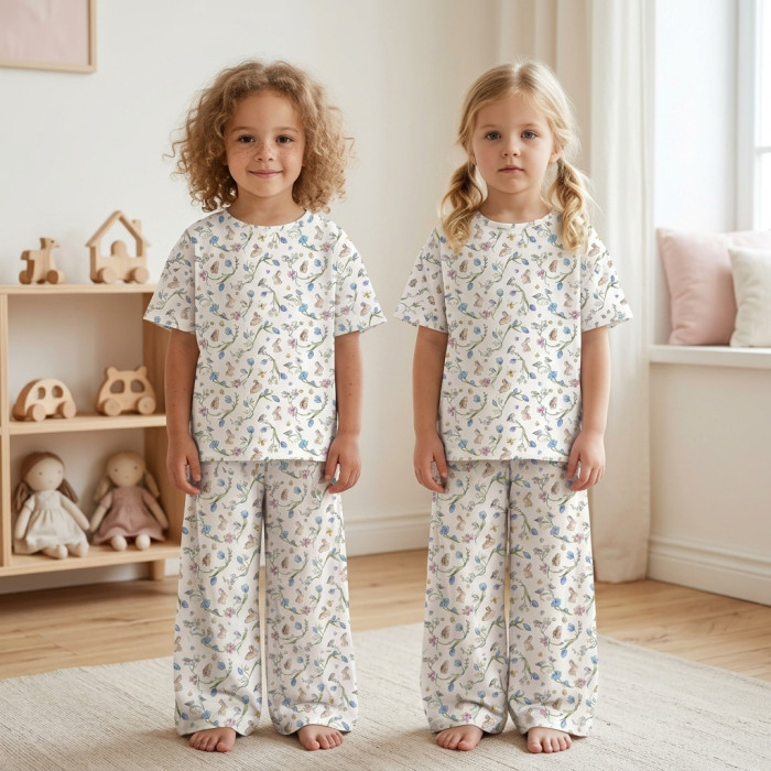 Дитячий сет з футболкою oversize та штанами палаццо PJ030 100% Pima Cotton
