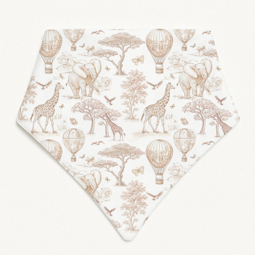 Слинявчик-бандана трикутної форми для немовлят Bib001 Sand Toile Africa