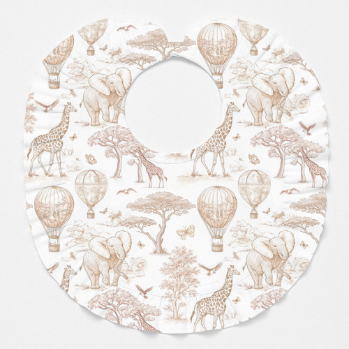 Слинявчик з обробкою рюшкой BIB006 Sand Toile Africa