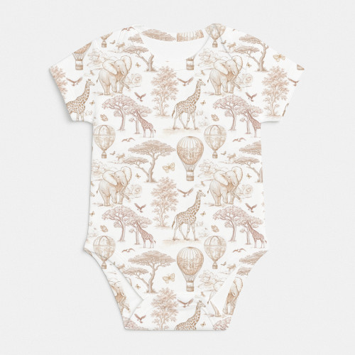 Боді з коротким рукавом для немовлят BSHL001  Sand Toile Africa