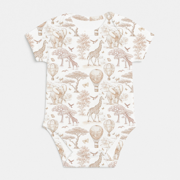 Боді з коротким рукавом для немовлят BSHL001  Sand Toile Africa