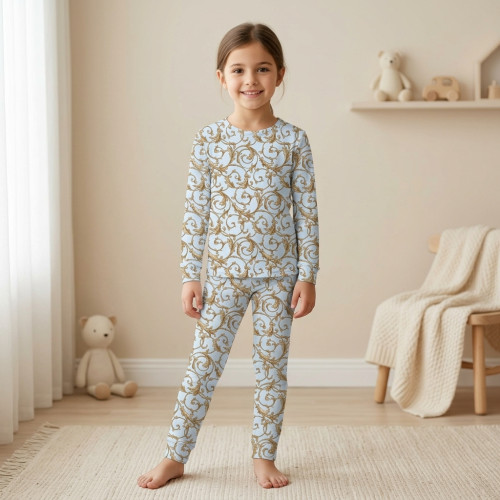 Дитяча піжама з довгим рукавом з 100% pima котона PJ025 ALLURE BLUE
