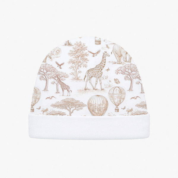 Дитяча шапочка з відворотом H004  Sand Toile Africa