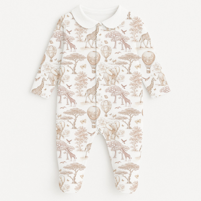 Сліп з комірцем із 100% бавовни Pima — модель K063 Sand Toile Africa