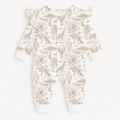 Ромпер с длинным рукавом и крылышками K070 Sand Toile Africa