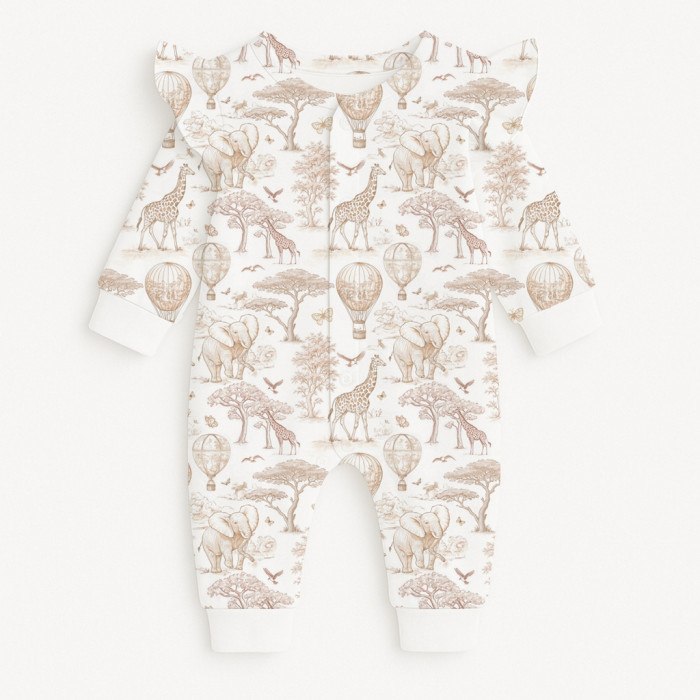 Ромпер с длинным рукавом и крылышками K070 Sand Toile Africa