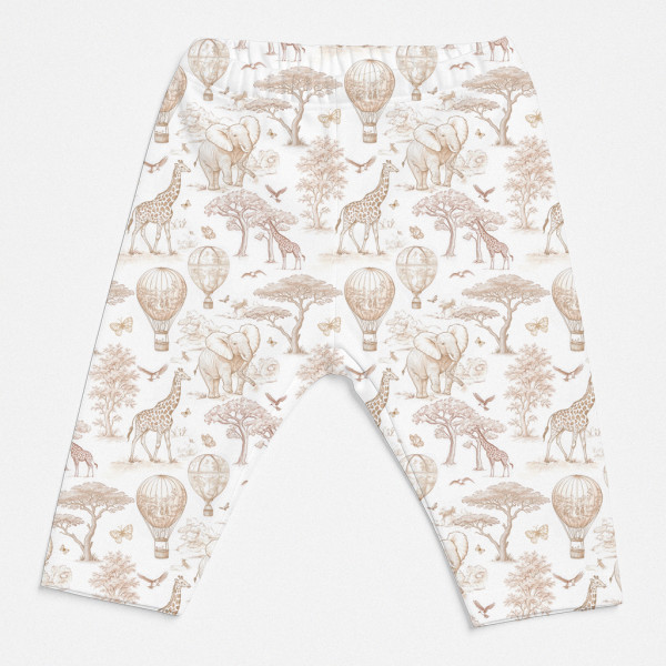 Легінси з органічної бавовни для дівчаток L003 Sand Toile Africa