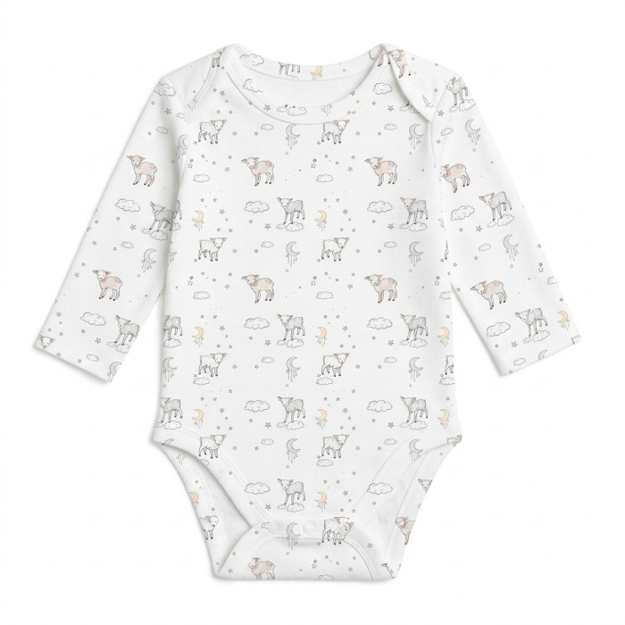 Боди с длинным рукавом  для малышей BLS001  LITTLE LAMB