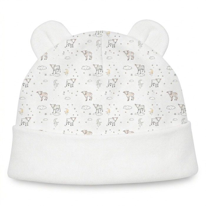 Шапочка с ушками H002 LITTLE LAMB
