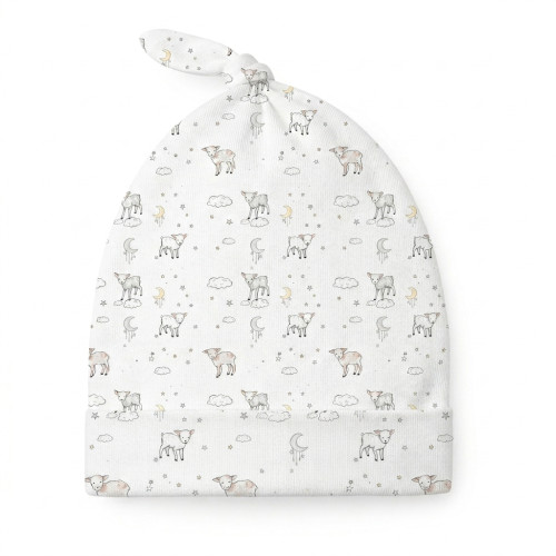 Шапочка з вузликом з бавовни Supima H003 LITTLE LAMB