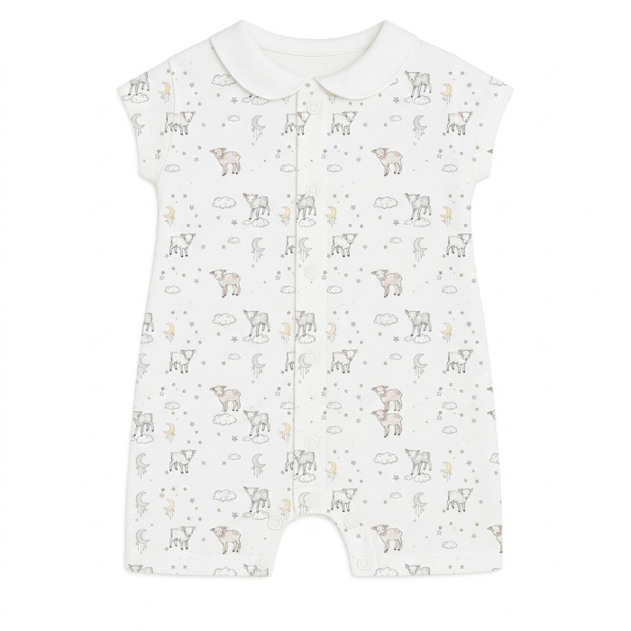 Пісочник із бавовни з комірцем Supima R003CL LITTLE LAMB