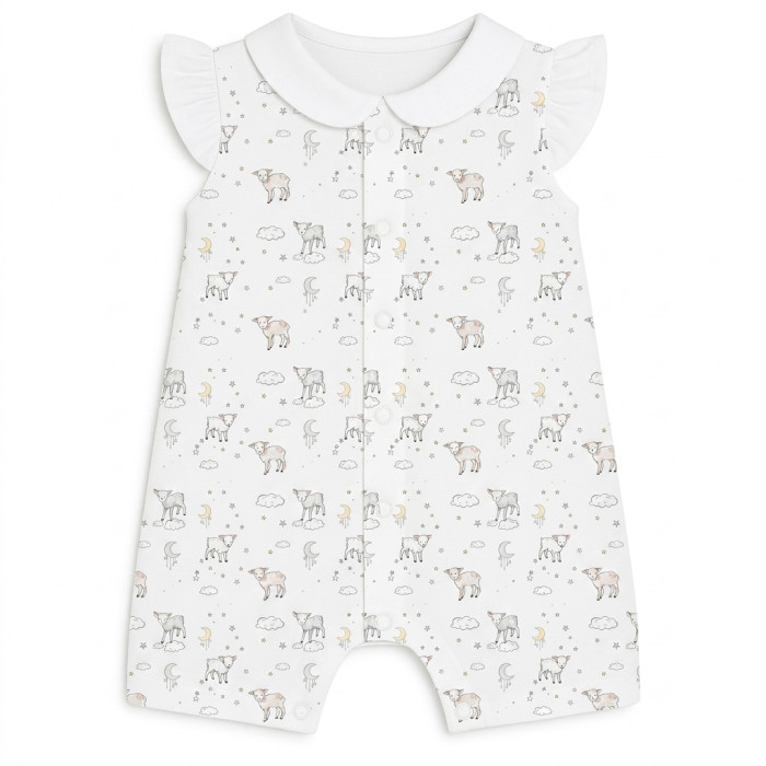 Пісочник із бавовни Supima з крильцями i з комірцем R007CL LITTLE LAMB