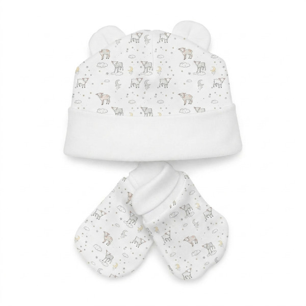 Комплект: шапочка та царапки Set010 LITTLE LAMB