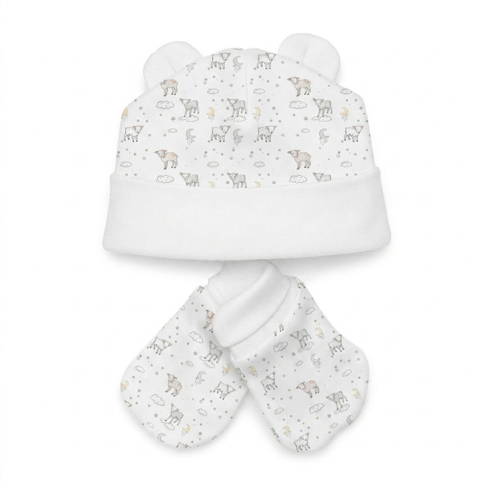 Комплект: шапочка та царапки Set010 LITTLE LAMB