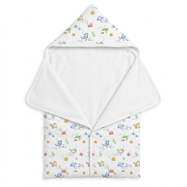 Затишний Конверт (кокон) Babynest C001 MARINE LIFE