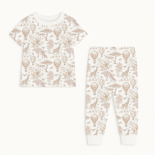 Пижама с принтом из хлопка Supima PJ008 Sand Toile Africa