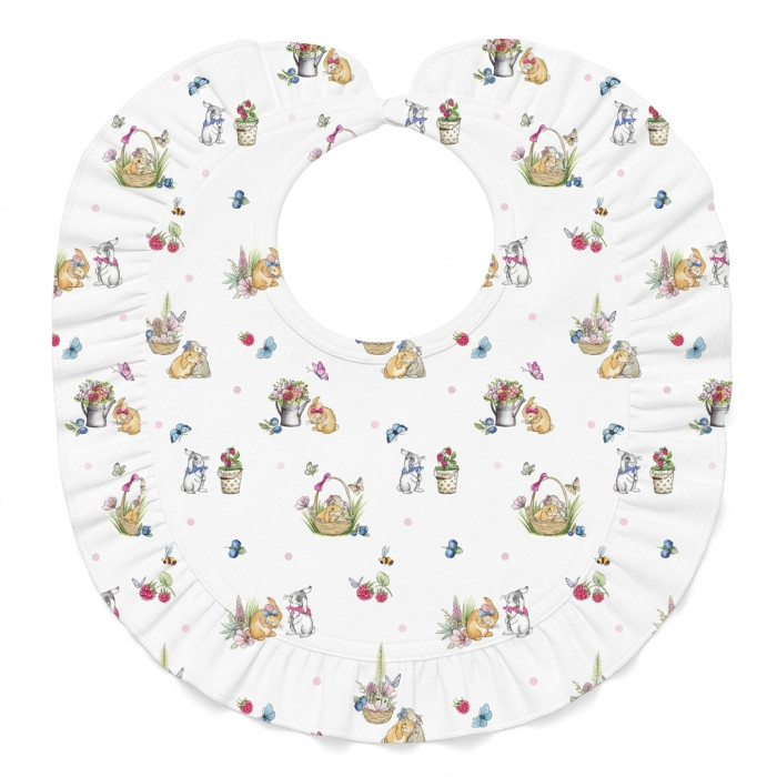 Слюнявчик з обробкою рюшкой BIB006 BERRIES