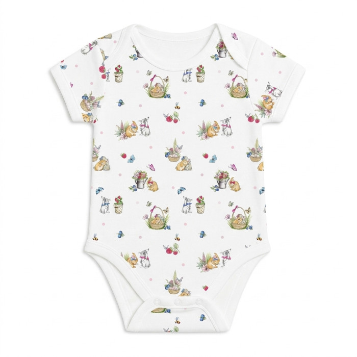 Боді Kimono з кортким рукавом для немовлят BSHL004  BERRIES