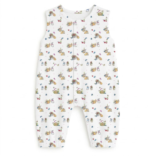 Длинный песочник с рукавами из хлопка Supima R009 BERRIES