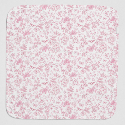 Двухслойное одеяльце-пеленка для малышей BL001  CHLOE PINK