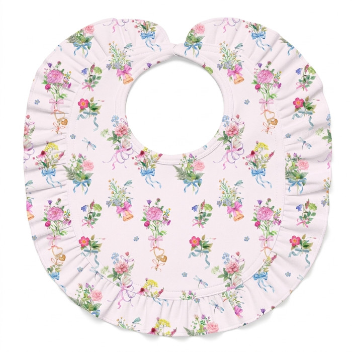Слюнявчик з обробкою рюшкой BIB006 BOQUETTE