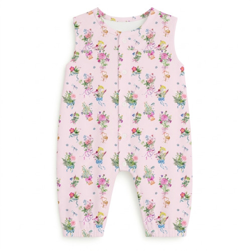 Длинный песочник с рукавами из хлопка Supima R009 BOQUETTE