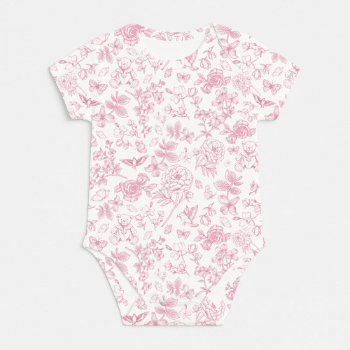 Боді з коротким рукавом для немовлят BSHL001  CHLOE PINK