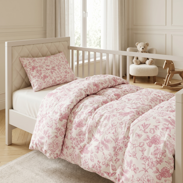 Комплект постільної білизни LIIN001 CHLOE PINK – для дитячого та підліткового ліжечка