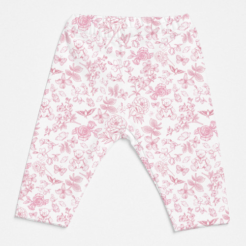 Легінси з органічної бавовни для дівчаток L003 CHLOE PINK