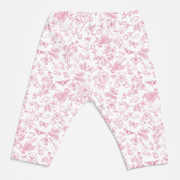 Легінси з органічної бавовни для дівчаток L003 CHLOE PINK