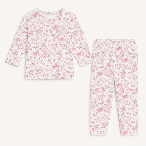 Дитяча піжама з довгим рукавом з 100% pima котона PJ025 CHLOE PINK