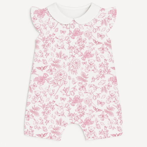 Песочник из хлопка Supima с крылышками и воротником R007CL CHLOE PINK