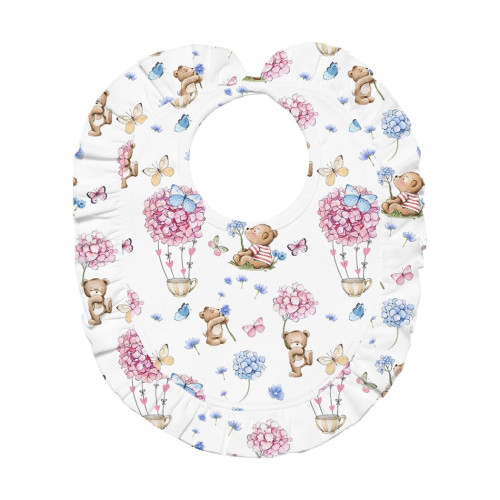 Слюнявчик з обробкою рюшкой BIB006 Azalia