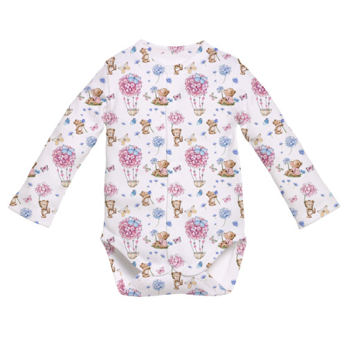 Боді Kimono з довгим рукавом для немовлят BLS004 Azalia