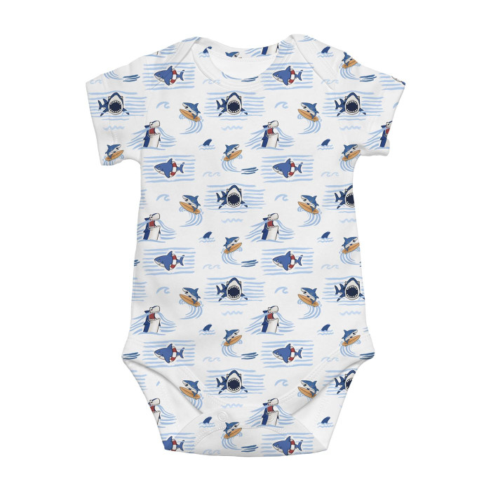 Боді з коротким рукавом для немовлят BSHL001  Shark