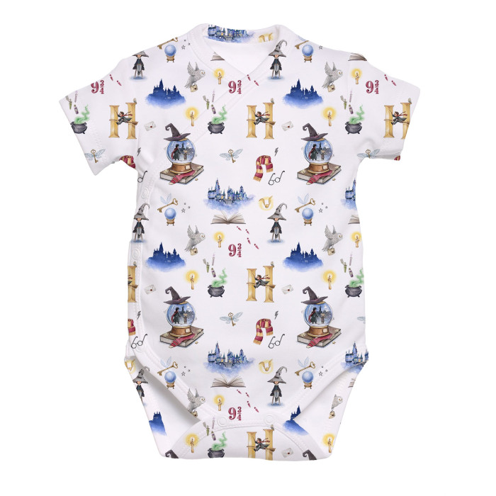 Боді Kimono з кортким рукавом для немовлят BSHL004  Harry Potter