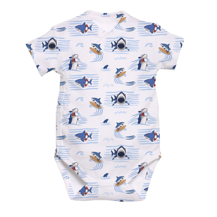 Боді Kimono з кортким рукавом для немовлят BSHL004  Shark