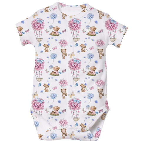 Боди Передняя застежка с коротким рукавом для малышей BSHL009  Azalia