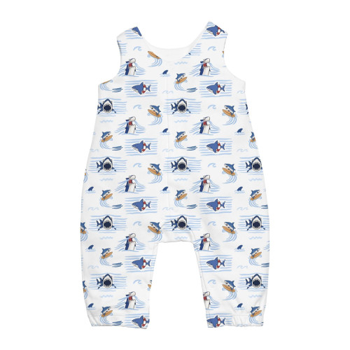 Длинный песочник с рукавами из хлопка Supima R009 Shark