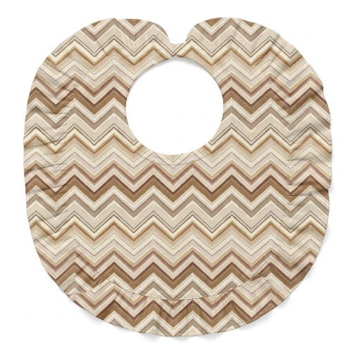 Слинявчик з обробкою рюшкой BIB006 ZIG ZAG BROWN
