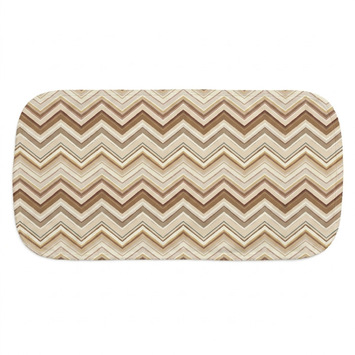 Мусліновий слюнявчик BB009 – органічна бавовна Supima ZIG ZAG BROWN