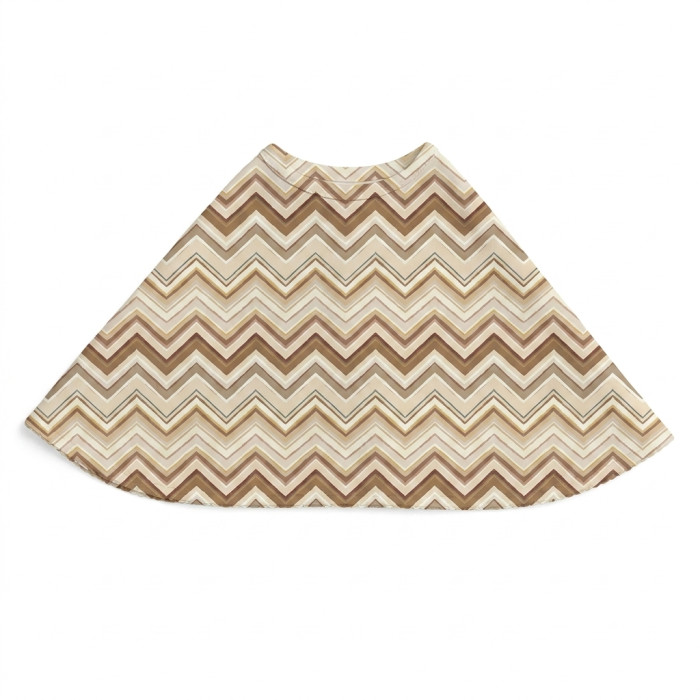 Мусліновий слюнявчик BB010 – органічна бавовна Supima ZIG ZAG BROWN