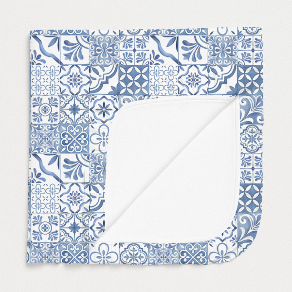 Двошарова дитяча ковдра з рюшей BL002  AMALFI BLUE