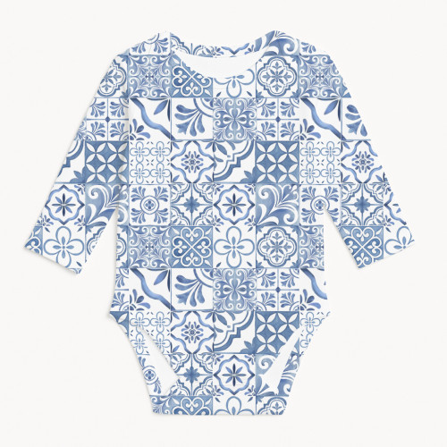 Боди с длинным рукавом  для малышей BLS001  AMALFI BLUE