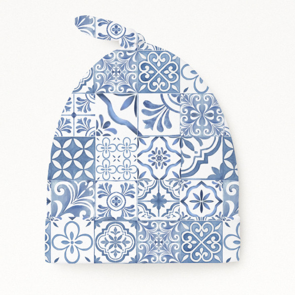 Шапочка з вузликом з бавовни Supima H003 AMALFI BLUE