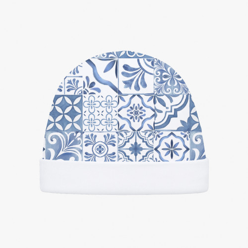 Детская шапочка с отворотом H004  AMALFI BLUE