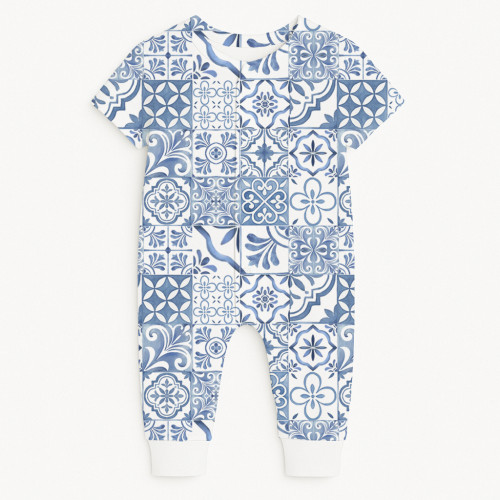Ромпер с коротким рукавом K061 AMALFI BLUE